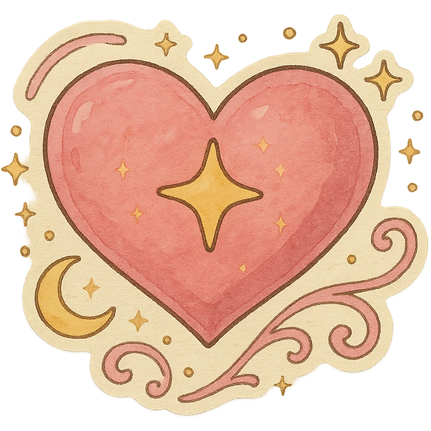 pink sticker magical vibe heart emoji