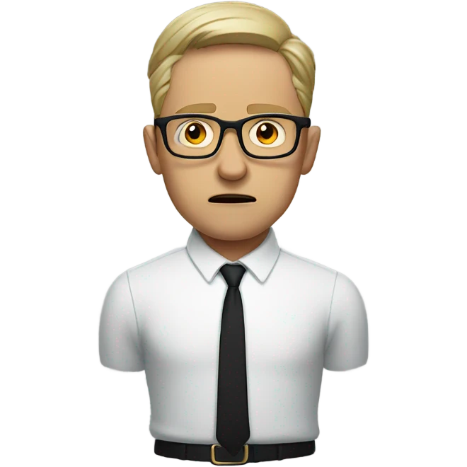 a white guy with glasses and fear emoji
