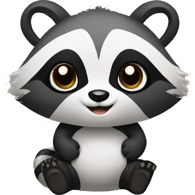 Raccoon panda emoji