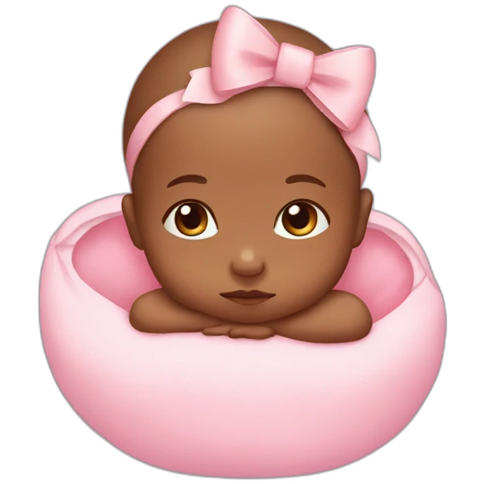 Newborn with a bow emoji