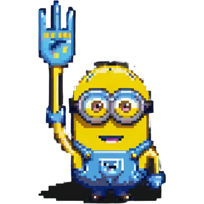 Minion character waving emoji