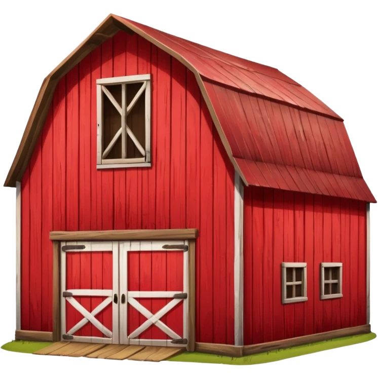 a farm barn emoji