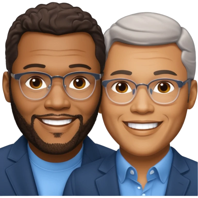 Tyler Perry looking gay with another man emoji