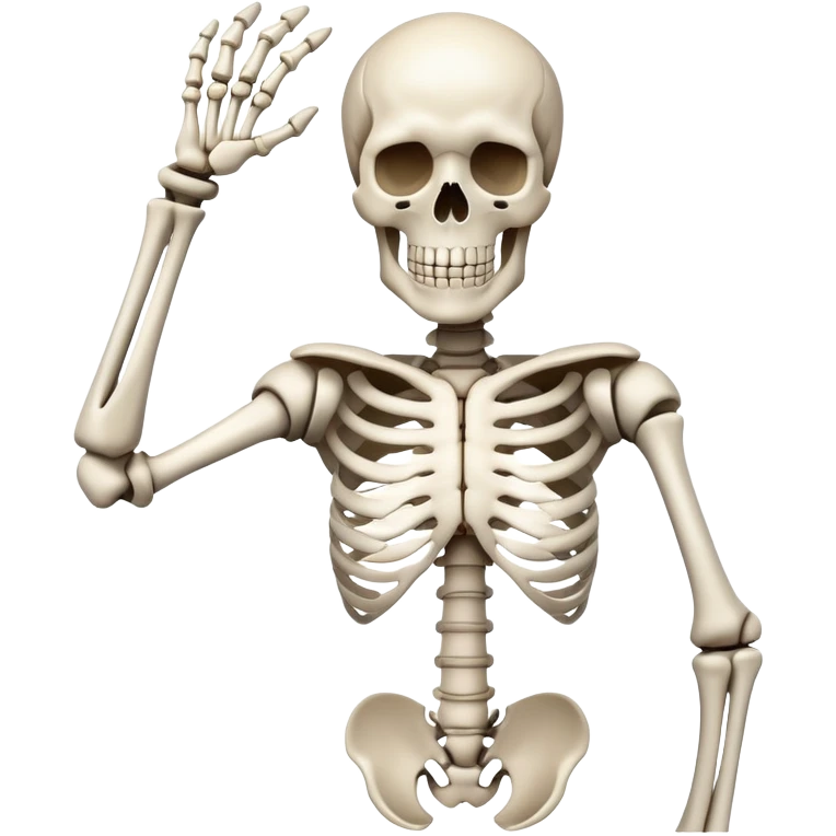 strong arm emoji but made of bones instead emoji