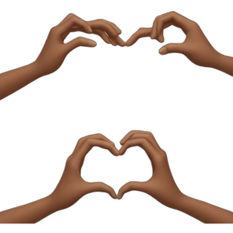 Making heart with hands emoji
