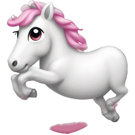 Light pink unicorn balloon  emoji