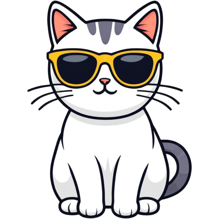 Cat with sunglasses emoji