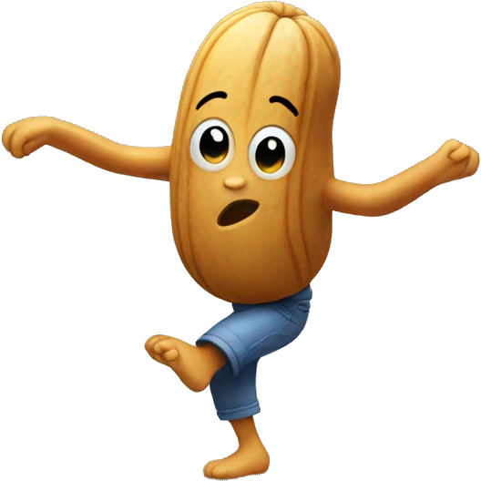 A dancing peanut  emoji