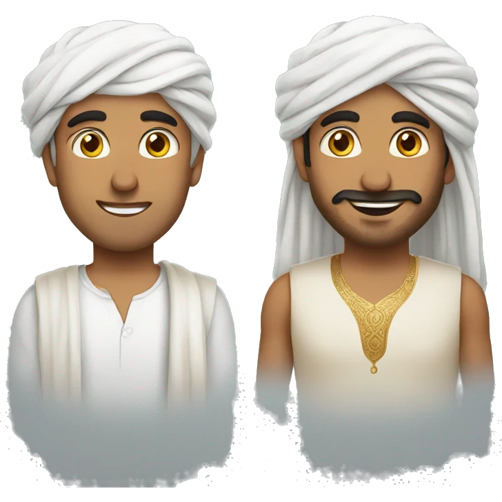 Indian and Arab guy as same emoji