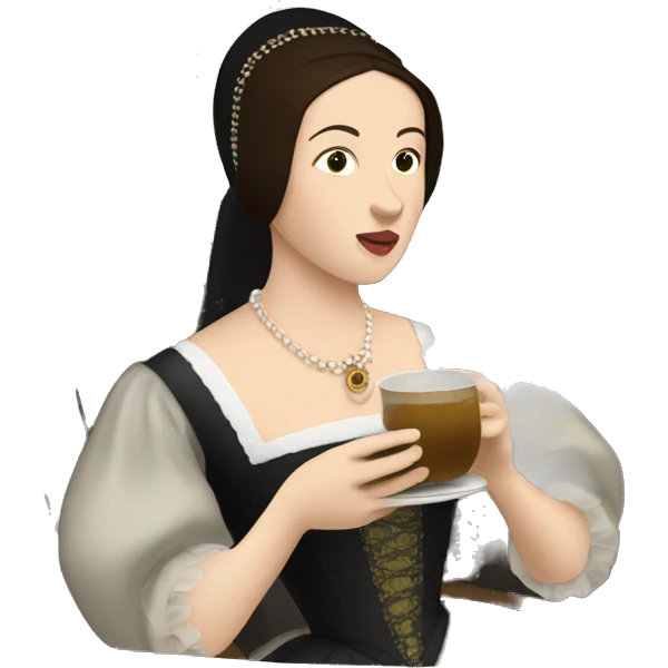 anne boleyn drinking gravy in a boat emoji