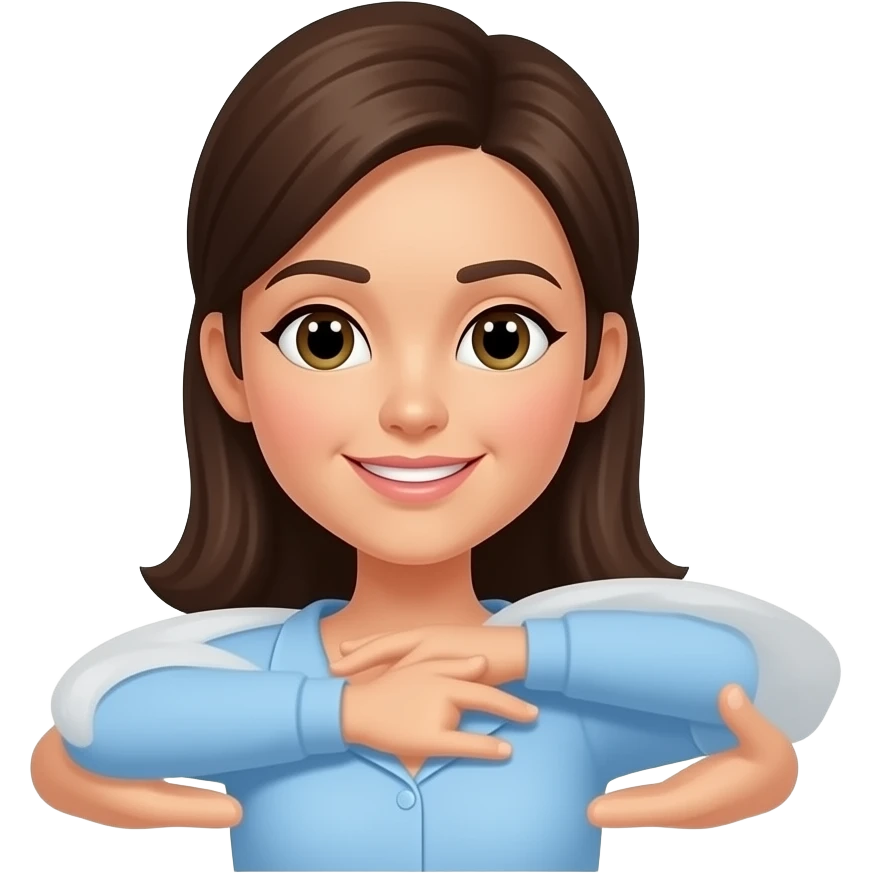 femme qui setire et se reveille emoji