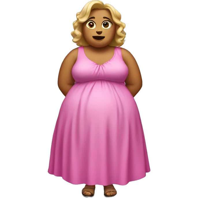 fat-woman in dress emoji