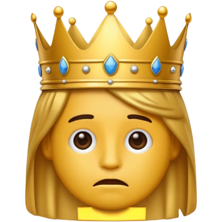 Tired emoji wearing a king’s crown emoji