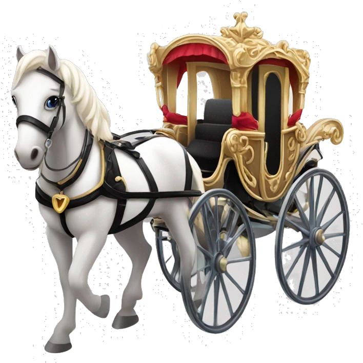 Fancy princess horse carriage  emoji