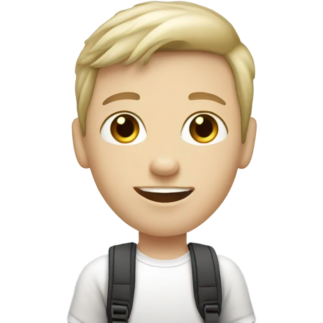Skateboarding white pale caucasian boy emoji