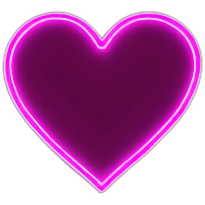 neon sign heart outline emoji