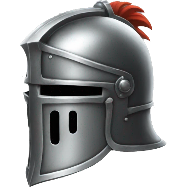 metal knight helmet with visor emoji