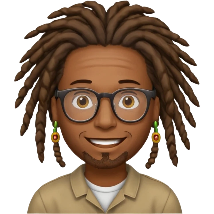 dreadlock guy with glasses emoji