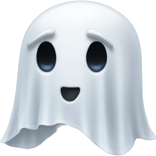 Ghost with a black nike running cap emoji
