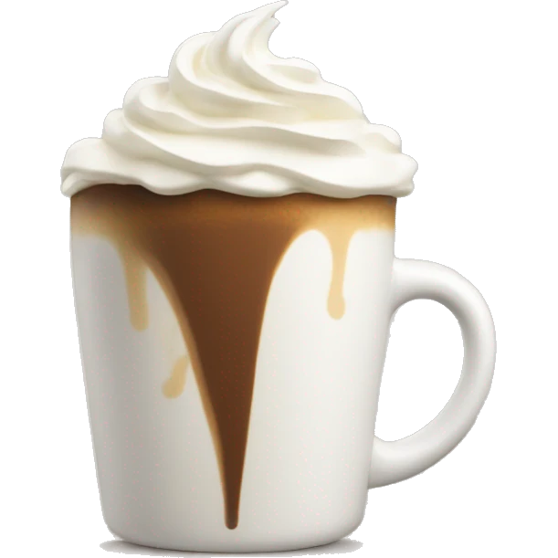 Coffee with whipped cream emoji
