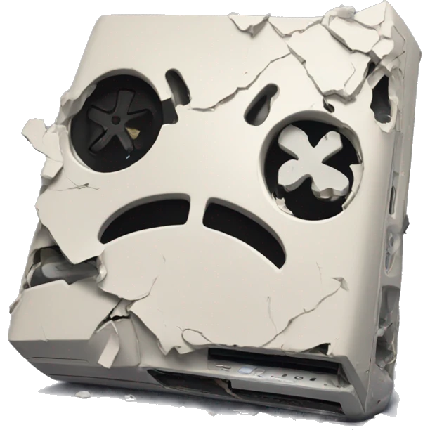 Smashed up PlayStation 5 Console emoji