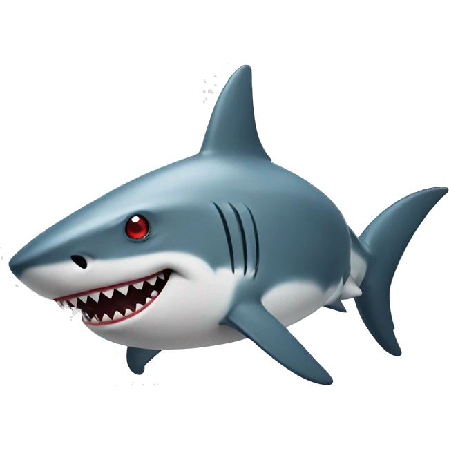 Shark with clown face emoji