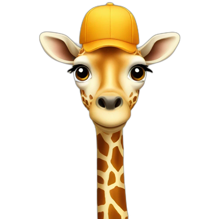 Giraffe with cap emoji