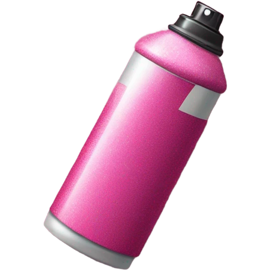 Pink spray paint with glitter  emoji
