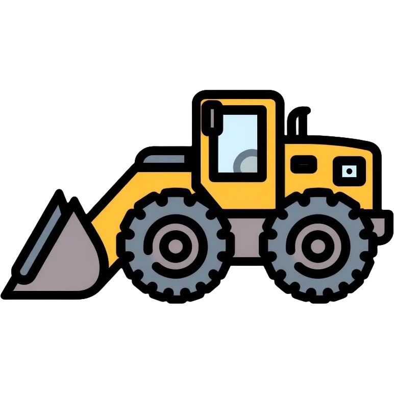 Construction equipment, bulldozer emoji