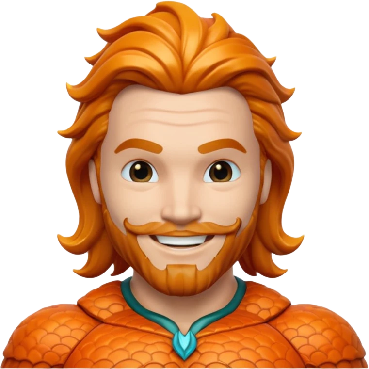 Aquamen happy head face 3d emoji