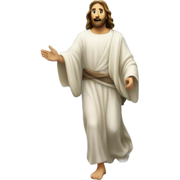 Jesus Christ walking on water emoji