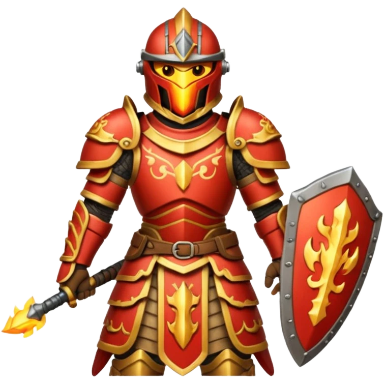 fire armored warrior emoji