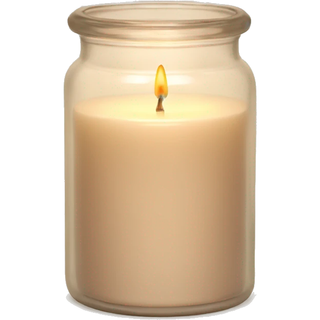 Aesthetic beige candle in jar emoji