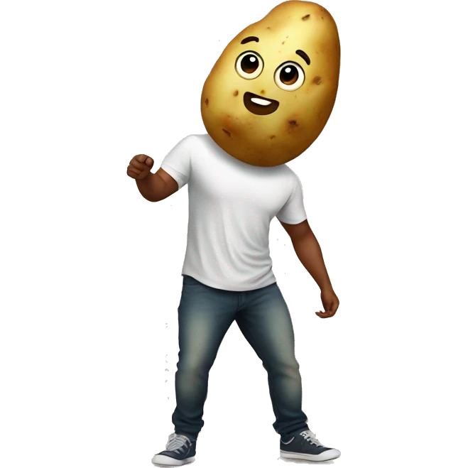 a potato wearing tshirt  emoji