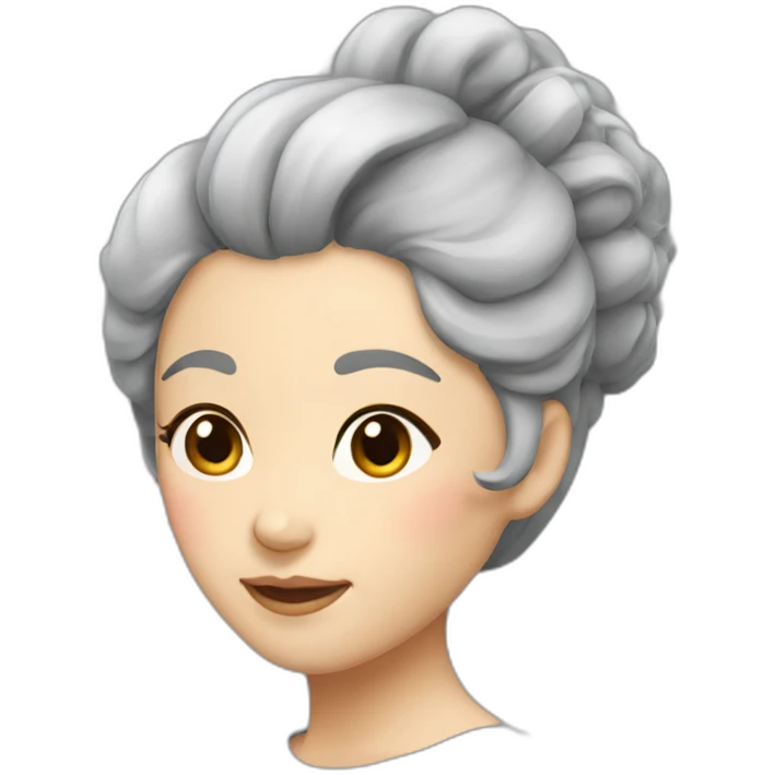 Chinese lady grey hair excisepasture emoji