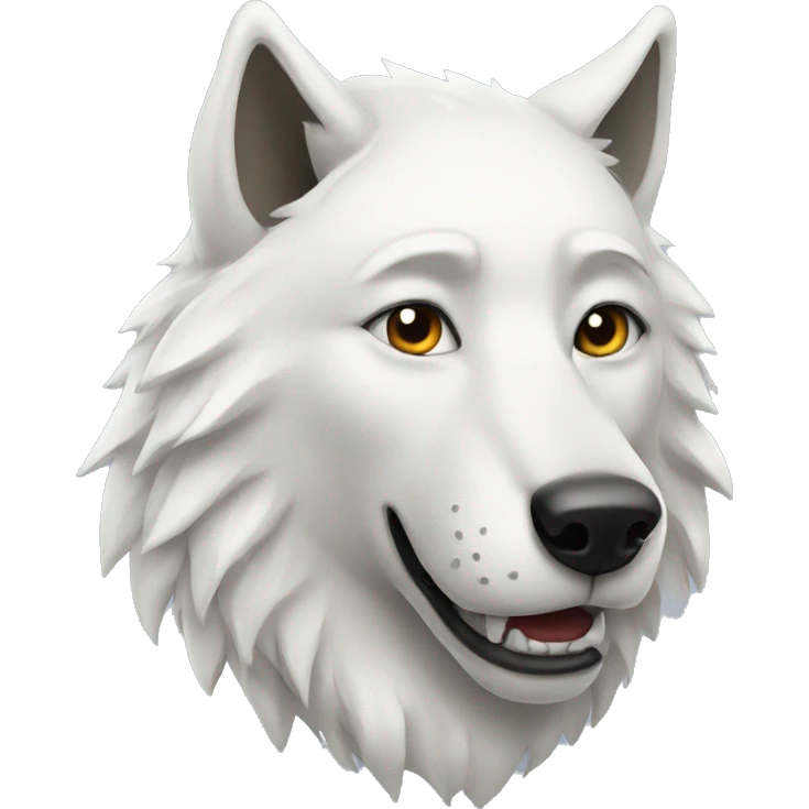 White wolf emoji