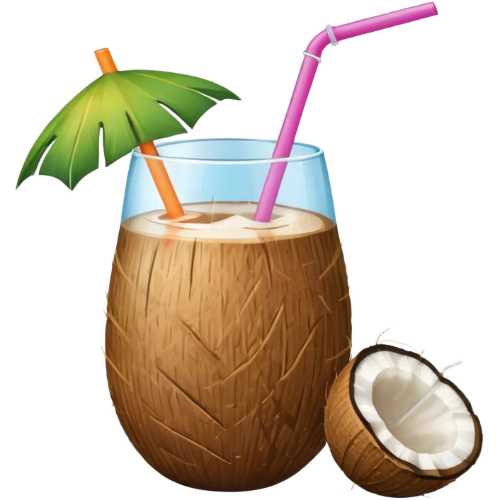 hawaii coconut drink  emoji