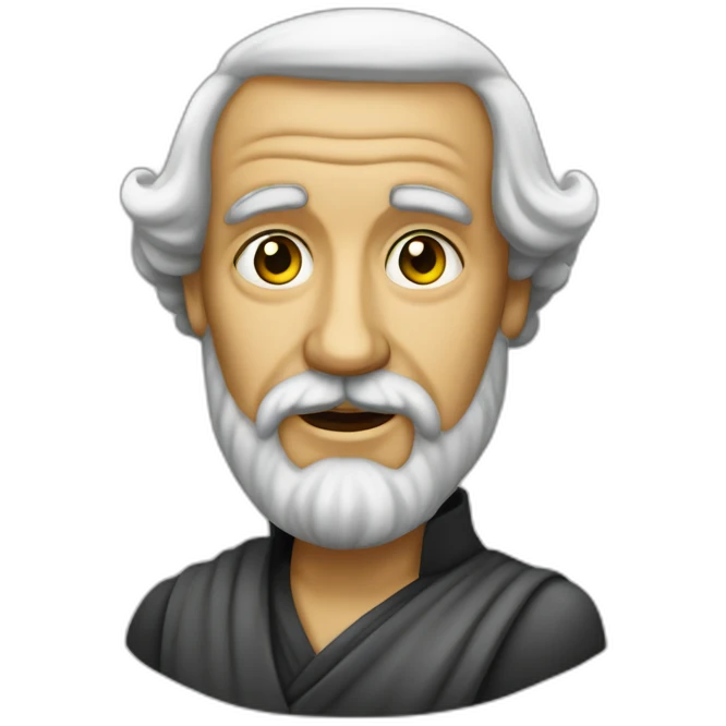 Aristoteles con anteojos negros emoji