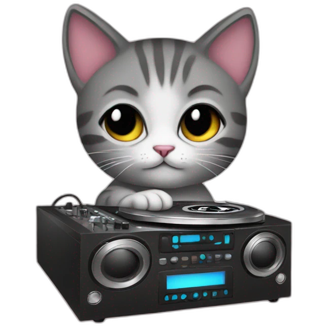 Dj kitten emoji