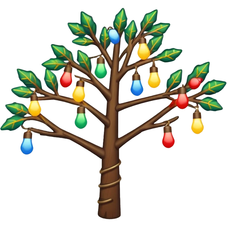 Christmas lights strand emoji