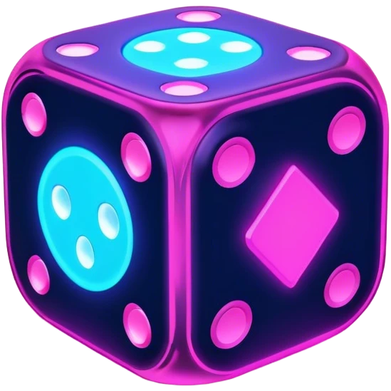 neon cyberpunk dice emoji