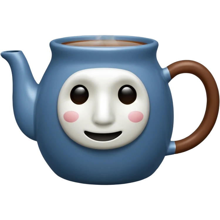 hot tea in a mug no face emoji