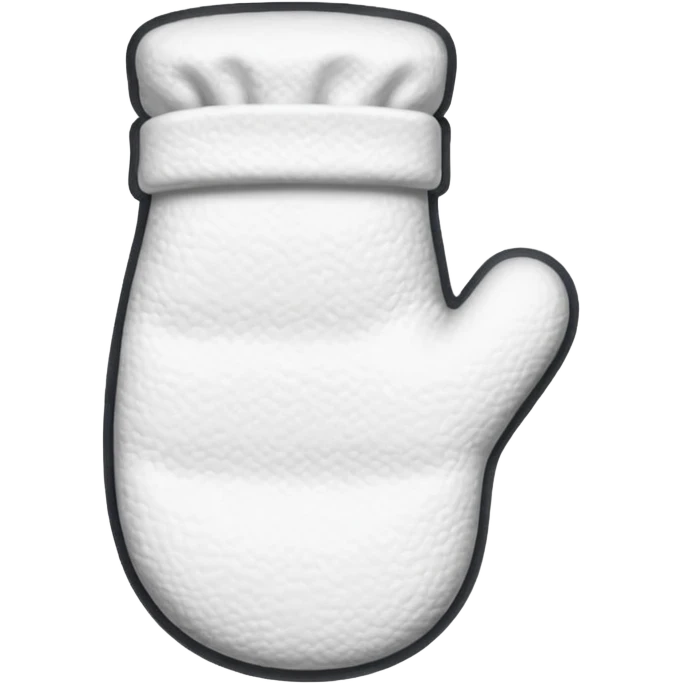 A white baking mitten emoji