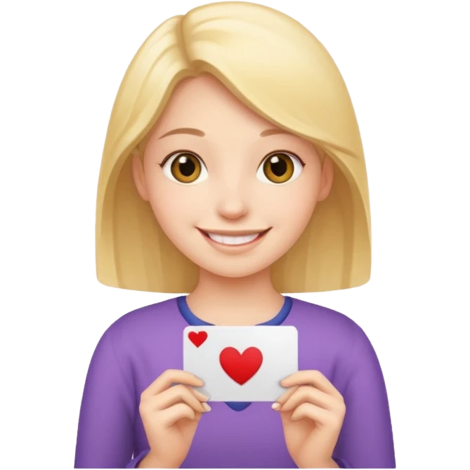 girl with card emoji