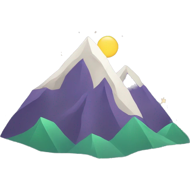mountain and stars emoji