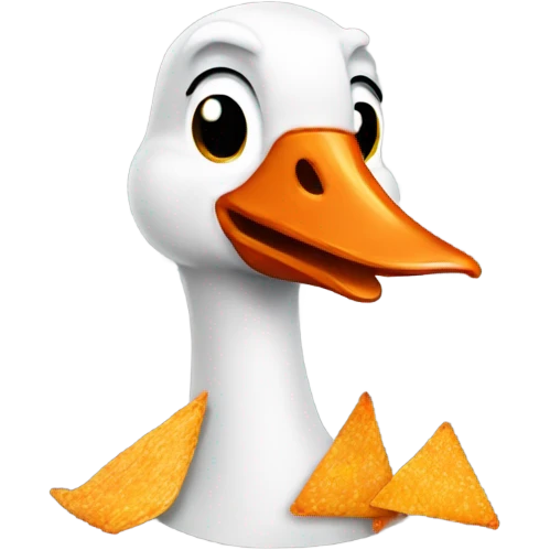 Goose eating Doritos emoji