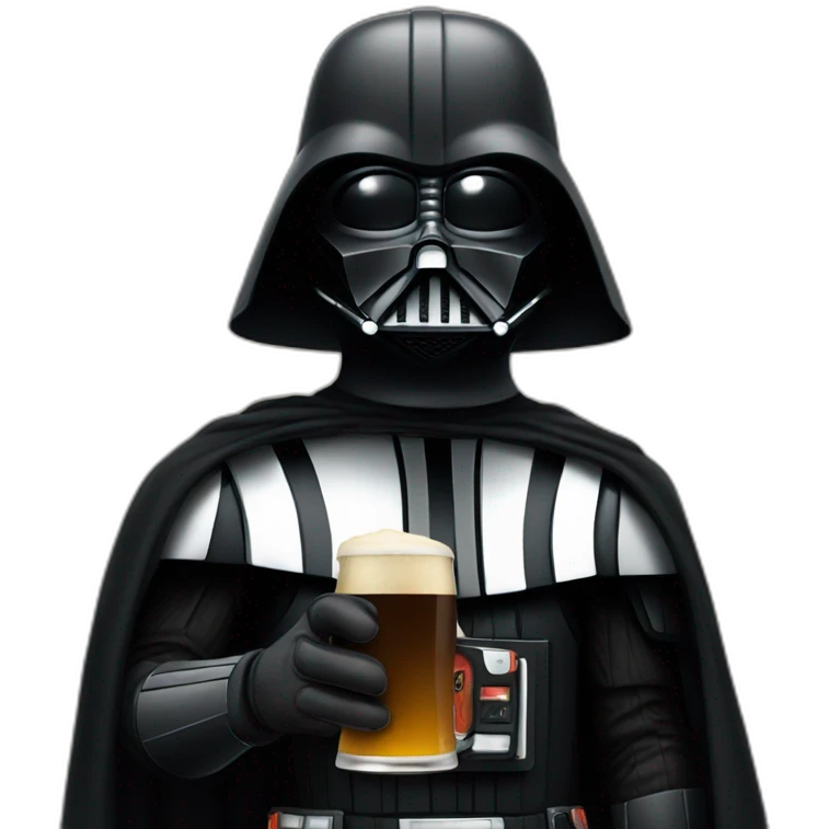 Dark Vador With beer  emoji