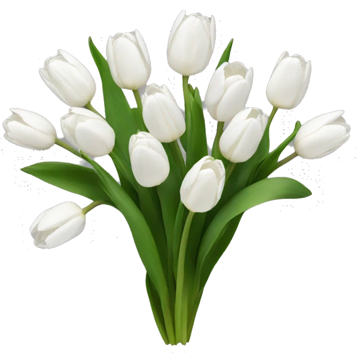 white tulips emoji