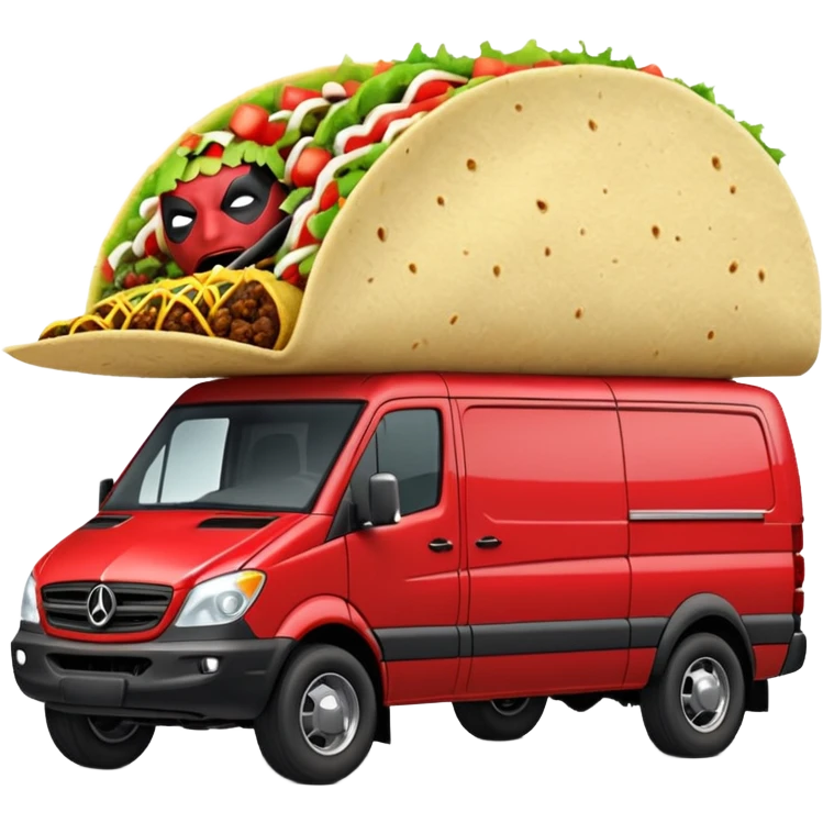 Deadpool’s taco Extended length body Sprinter 4500 van high roof delivery truck   emoji