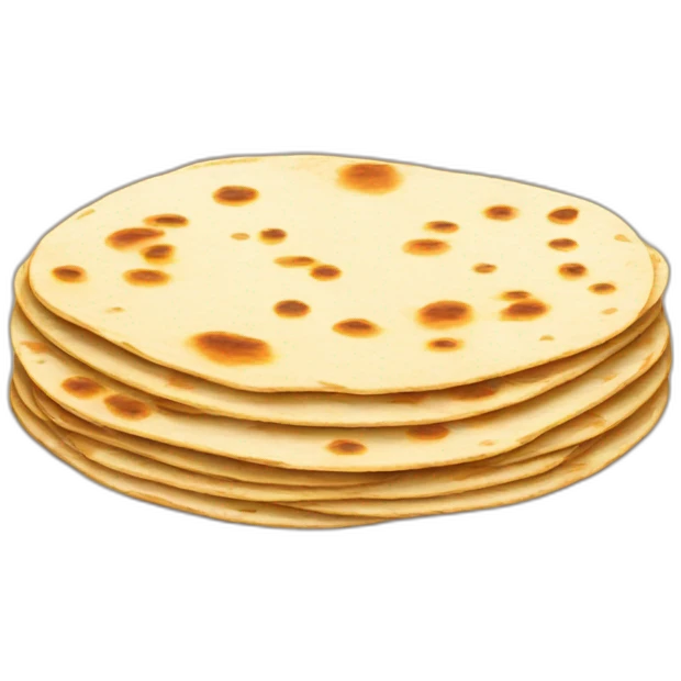 Small Stack of tortillas with some grill marks emoji